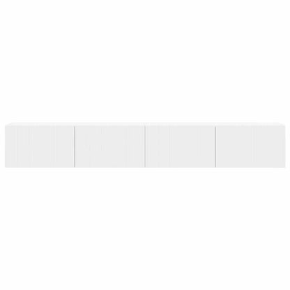 TV Wandkast 2 pcs Wit 60 x 31 x 29.5 cm Bewerkt hout