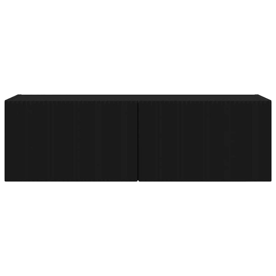 TV Wandkast Wandgemonteerd Zwart 60 x 31 x 29.5 cm Bewerkt hout