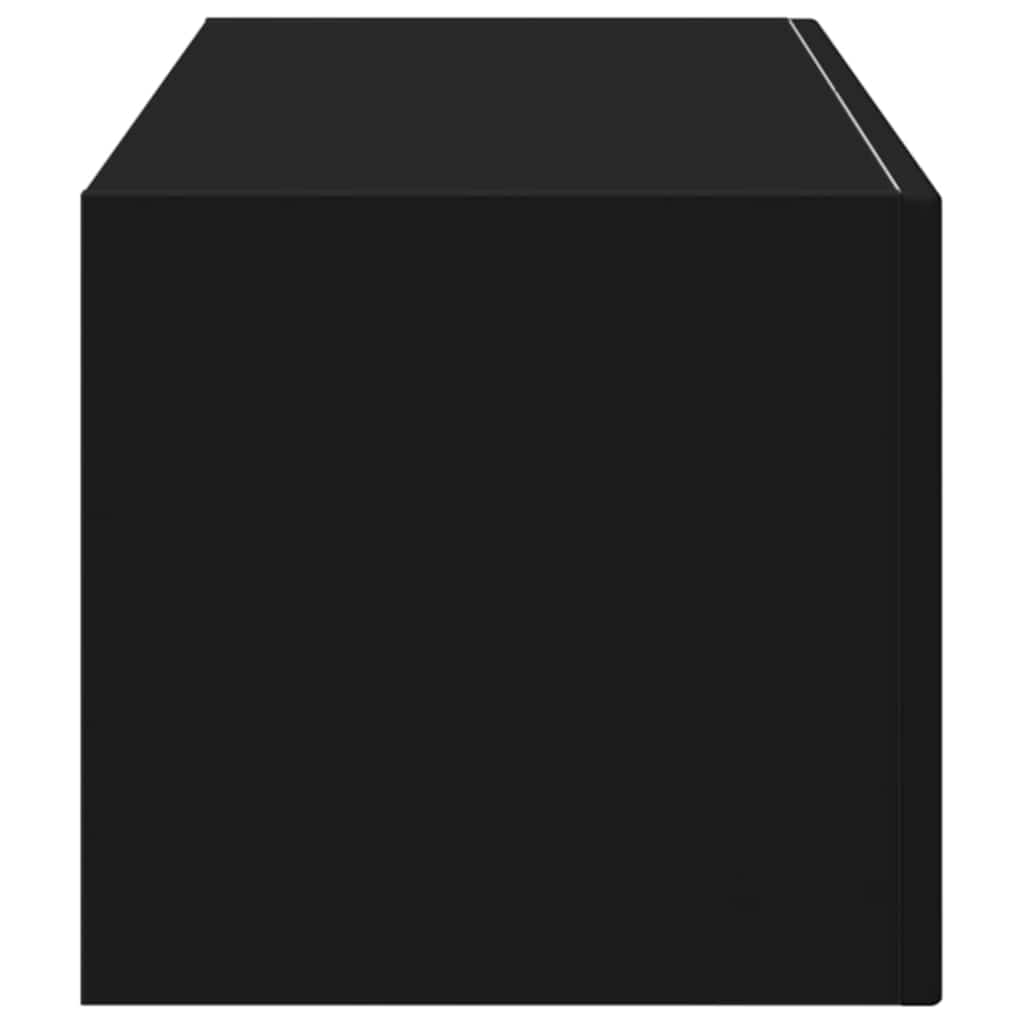 TV Wandkast Wandgemonteerd Zwart 60 x 31 x 29.5 cm Bewerkt hout
