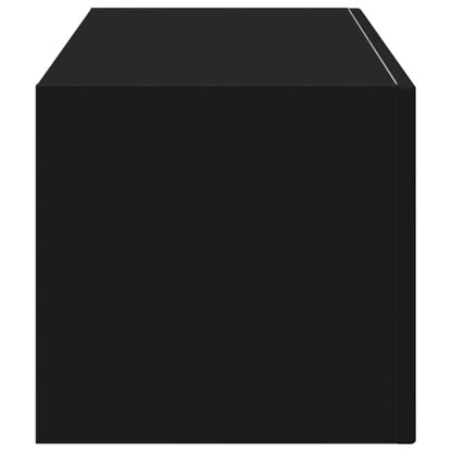 TV Wandkast Wandgemonteerd Zwart 60 x 31 x 29.5 cm Bewerkt hout