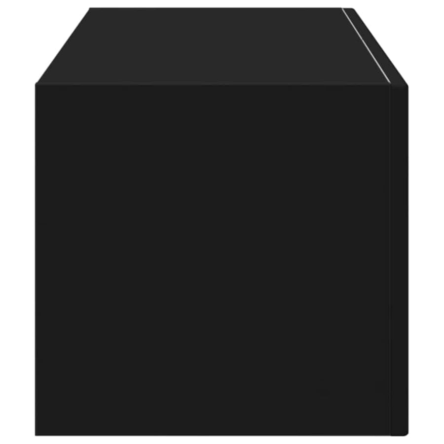 TV Wandkast Wandgemonteerd Zwart 60 x 31 x 29.5 cm Bewerkt hout