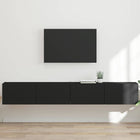 TV wandkast 2 stuks 98x31x29,5 cm zwart bewerkt hout