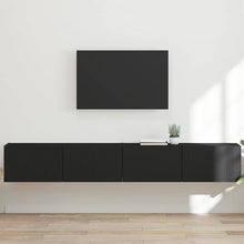 TV Wandkast 2 pcs Zwart 60 x 31 x 29.5 cm Bewerkt hout