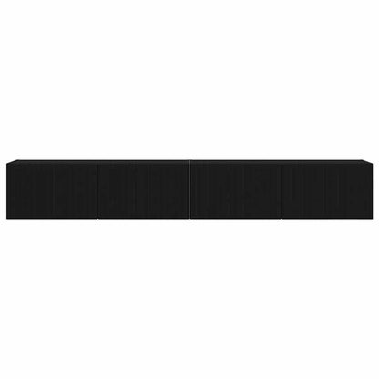 TV Wandkast 2 pcs Zwart 60 x 31 x 29.5 cm Bewerkt hout