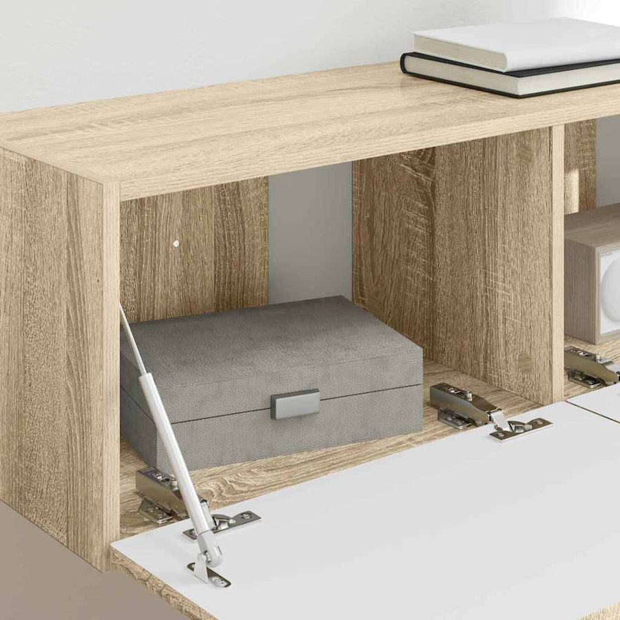 TV Wandkast 2 pcs Sonoma 60 x 31 x 29.5 cm Bewerkt hout