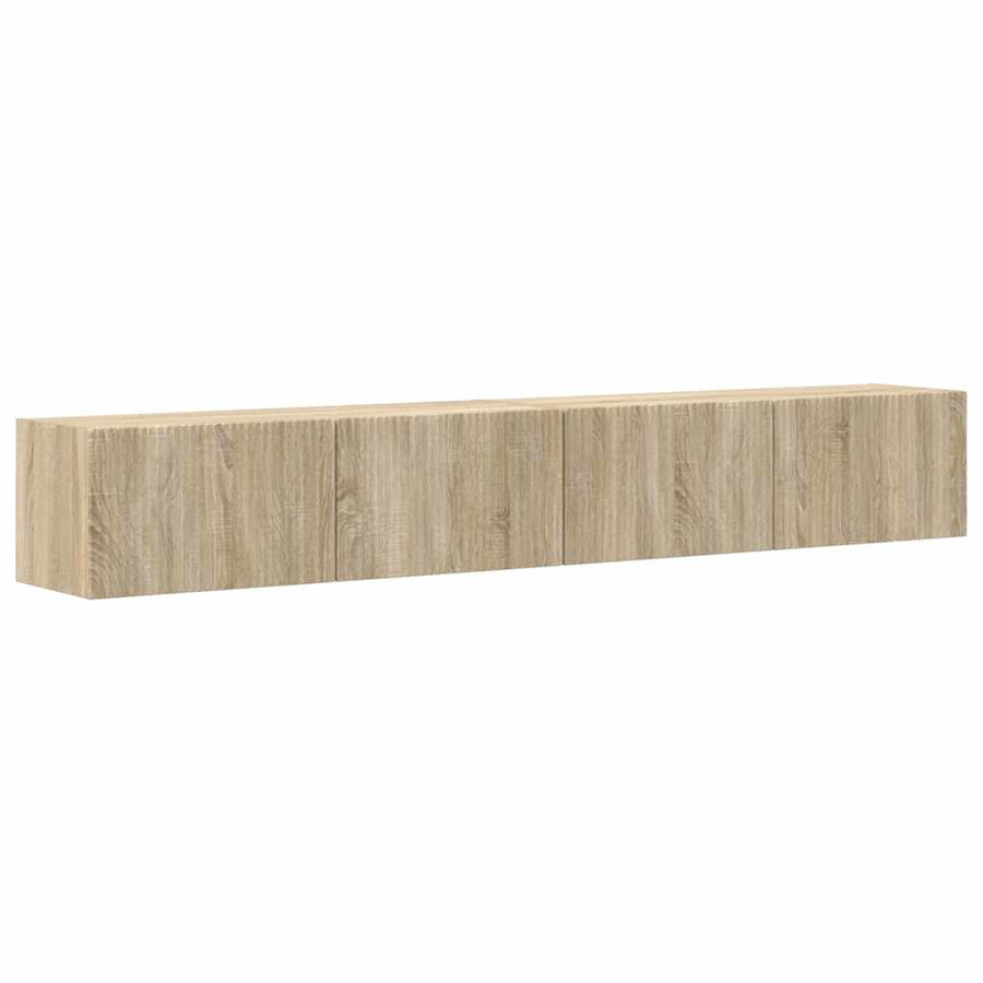 TV Wandkast 2 pcs Sonoma 60 x 31 x 29.5 cm Bewerkt hout