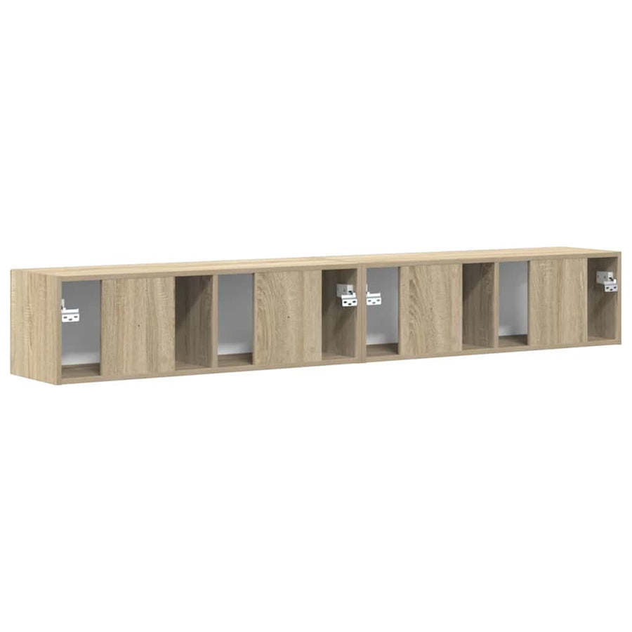 TV Wandkast 2 pcs Sonoma 60 x 31 x 29.5 cm Bewerkt hout