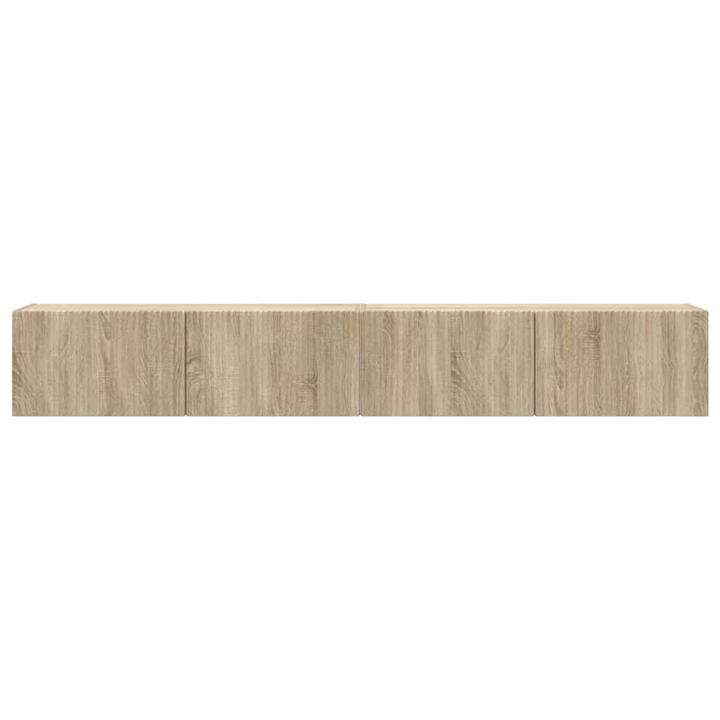 TV Wandkast 2 pcs Sonoma 60 x 31 x 29.5 cm Bewerkt hout