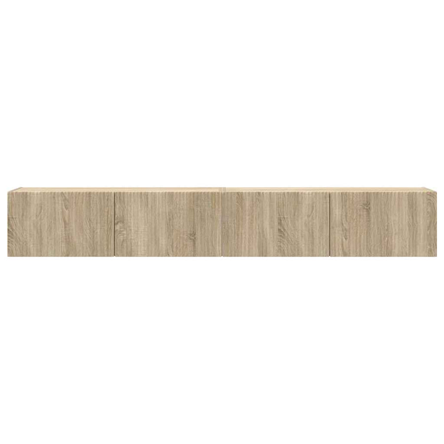 TV Wandkast 2 pcs Sonoma 60 x 31 x 29.5 cm Bewerkt hout