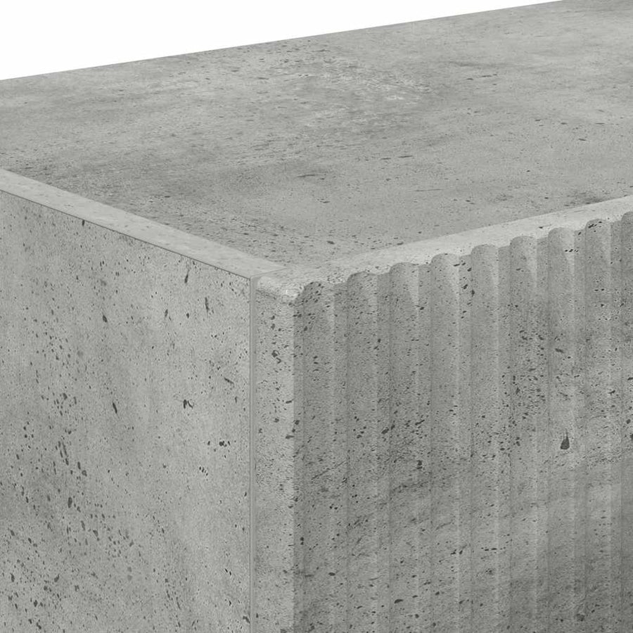 TV Wandkast Wandgemonteerd Beton 60 x 31 x 29.5 cm Bewerkt hout