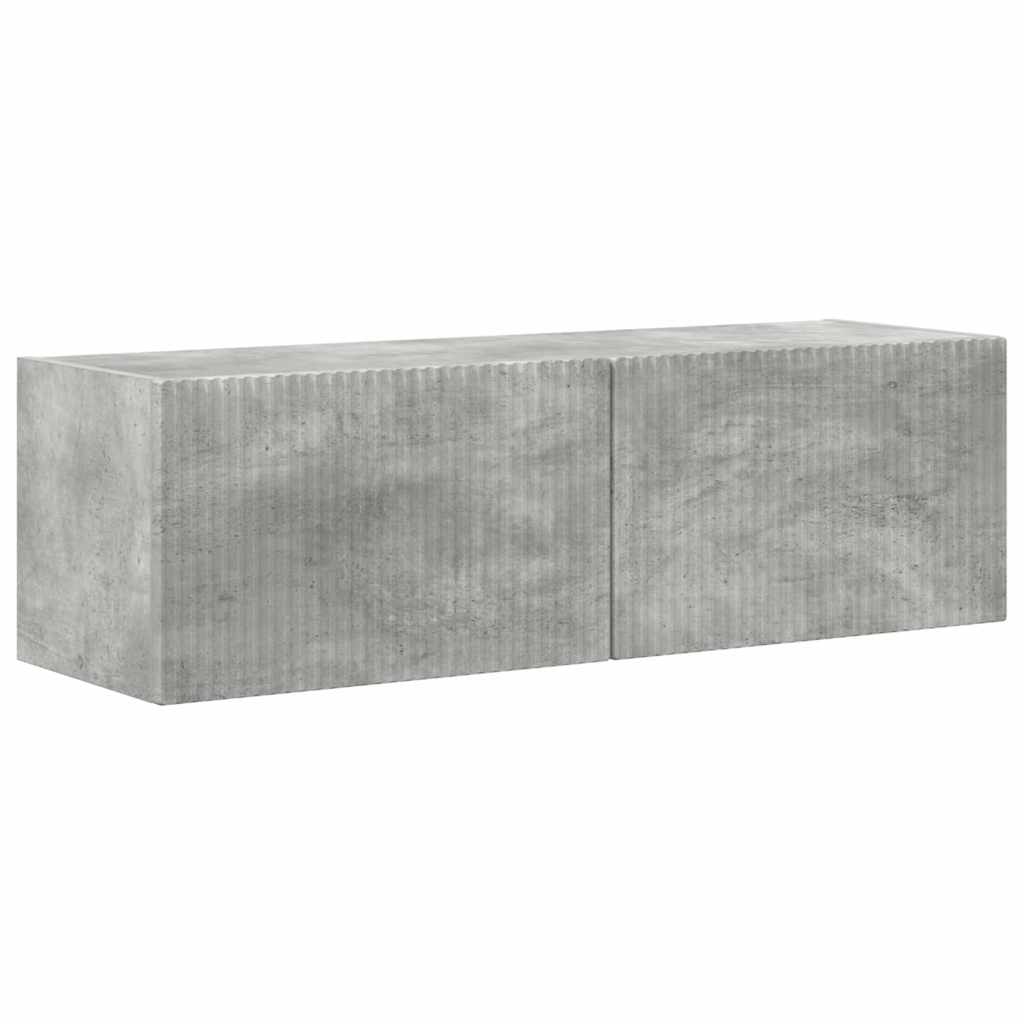 TV Wandkast Wandgemonteerd Beton 60 x 31 x 29.5 cm Bewerkt hout