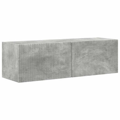 TV Wandkast Wandgemonteerd Beton 60 x 31 x 29.5 cm Bewerkt hout