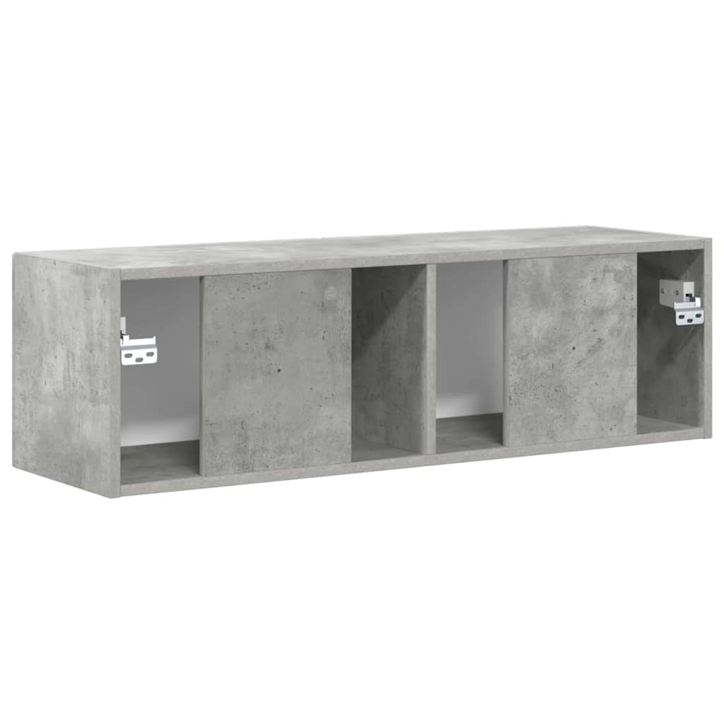 TV Wandkast Wandgemonteerd Beton 60 x 31 x 29.5 cm Bewerkt hout