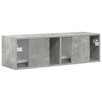 TV Wandkast Wandgemonteerd Beton 60 x 31 x 29.5 cm Bewerkt hout