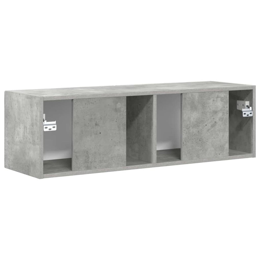 TV Wandkast Wandgemonteerd Beton 60 x 31 x 29.5 cm Bewerkt hout