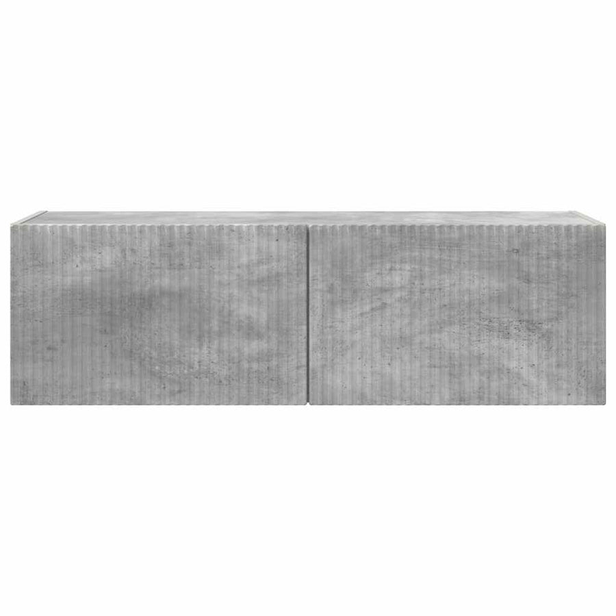 TV Wandkast Wandgemonteerd Beton 60 x 31 x 29.5 cm Bewerkt hout