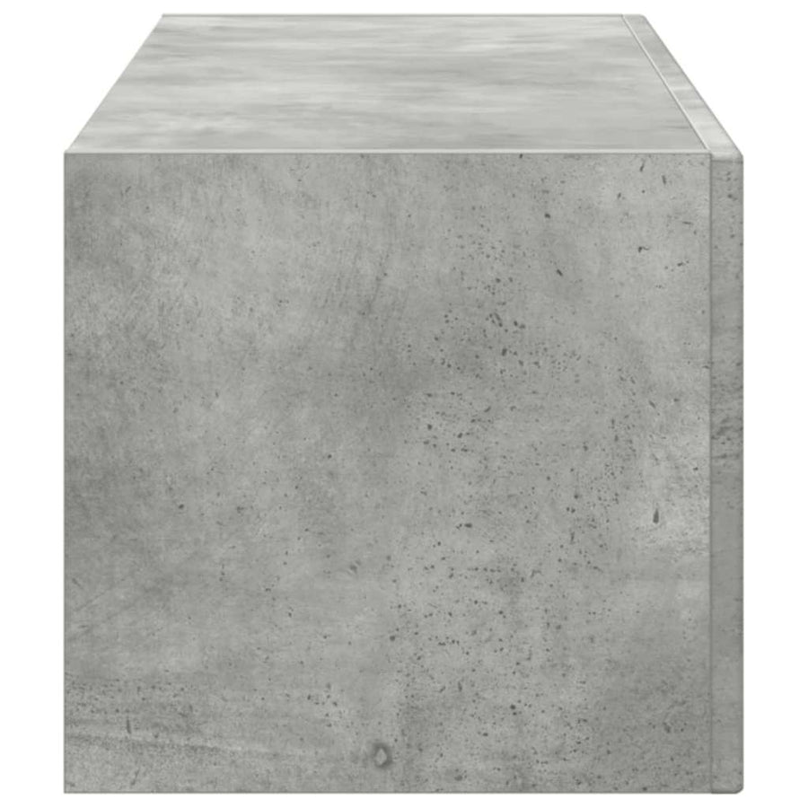 TV Wandkast Wandgemonteerd Beton 60 x 31 x 29.5 cm Bewerkt hout