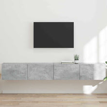 TV Wandkast 2 pcs Beton 60 x 31 x 29.5 cm Bewerkt hout