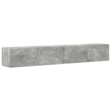 TV Wandkast 2 pcs Beton 60 x 31 x 29.5 cm Bewerkt hout