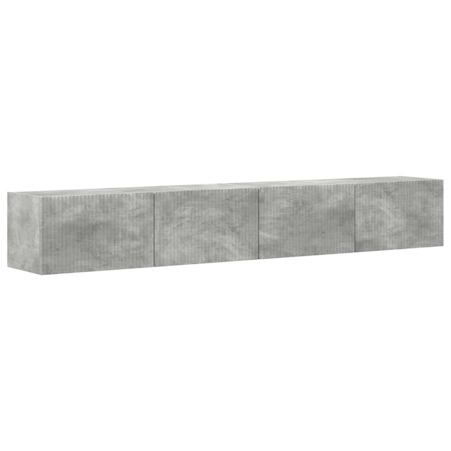 TV Wandkast 2 pcs Beton 60 x 31 x 29.5 cm Bewerkt hout