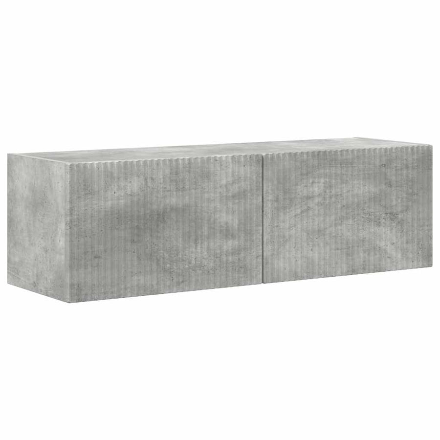 TV Wandkast 2 pcs Beton 60 x 31 x 29.5 cm Bewerkt hout