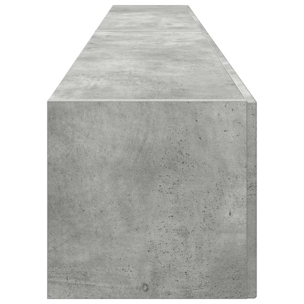 TV Wandkast 2 pcs Beton 60 x 31 x 29.5 cm Bewerkt hout