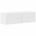 TV Wandkast Glanzend Wit 98 x 31 x 29,5 cm Bewerkt hout