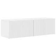TV wandkast 98x31x29,5 cm glanzend wit bewerkt hout