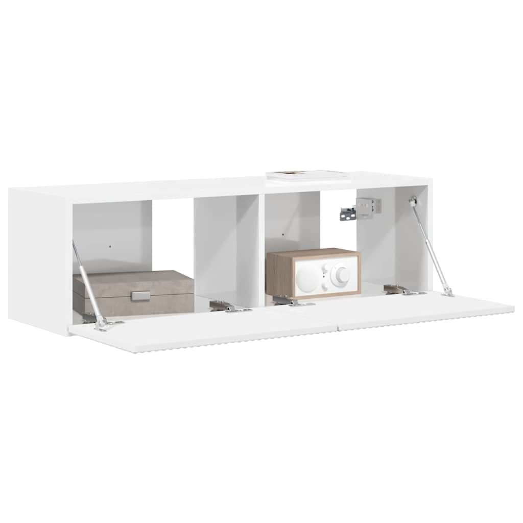 TV Wandkast Glanzend Wit 60 x 31 x 29.5 cm Bewerkt hout