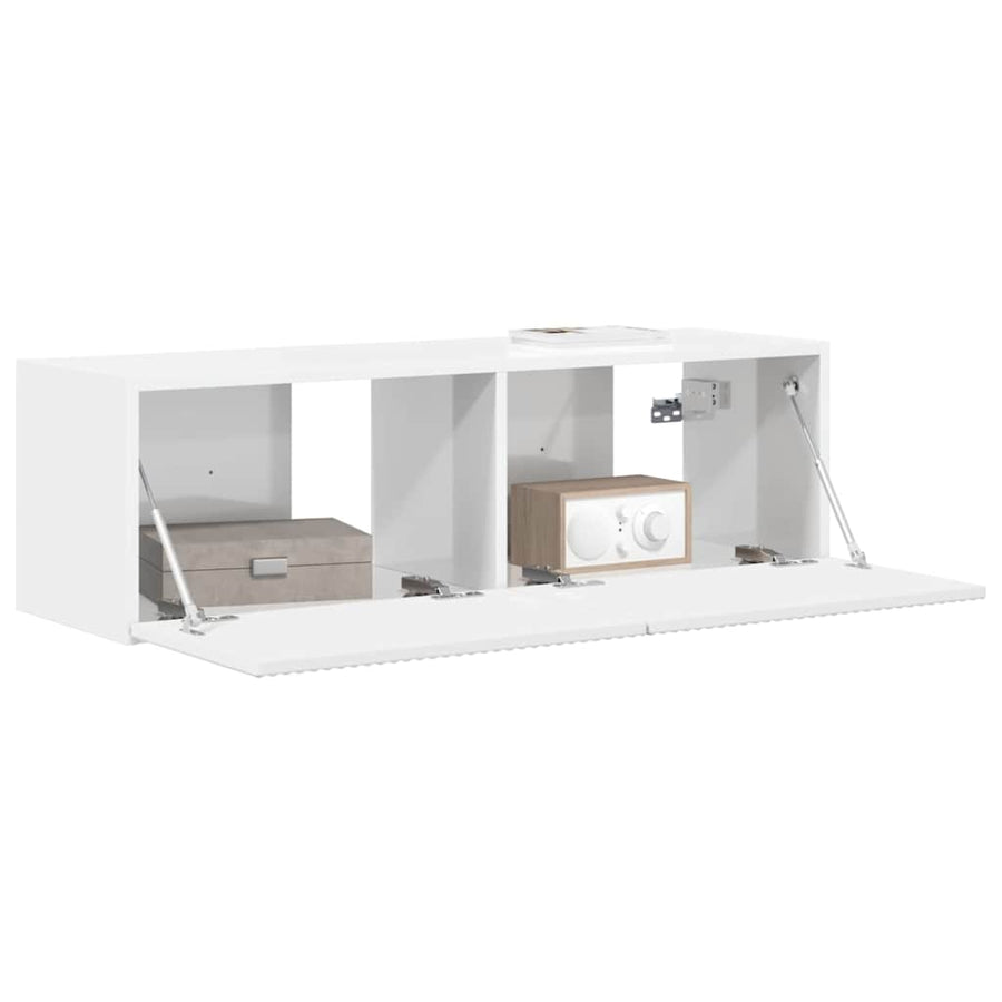 TV Wandkast Glanzend Wit 60 x 31 x 29.5 cm Bewerkt hout