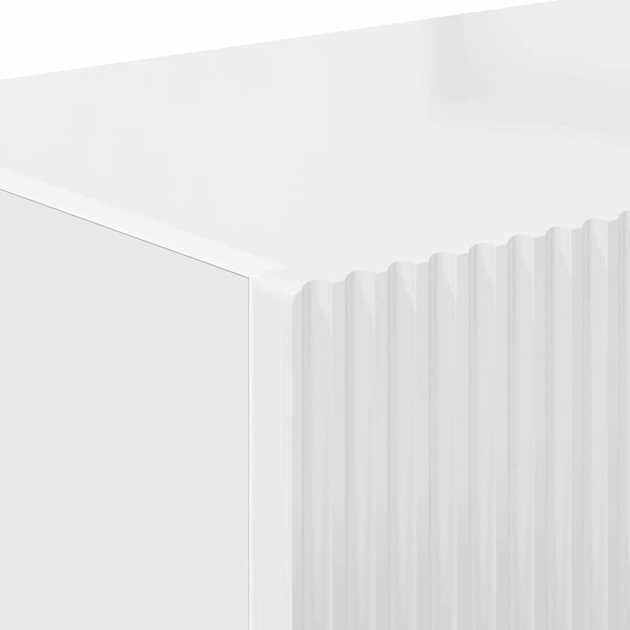TV Wandkast 2 pcs Glanzend Wit 60 x 31 x 29.5 cm Bewerkt hout