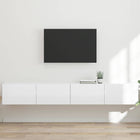TV Wall Cabinet 2 pcs High Gloss White 98 x 31 x 29.5 cm Engineered Wood