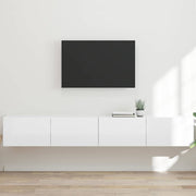 TV wandkast 2 stuks 98x31x29,5 cm bewerkt hout glanzend wit