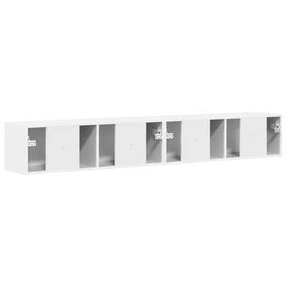 TV Wandkast 2 pcs Glanzend Wit 60 x 31 x 29.5 cm Bewerkt hout