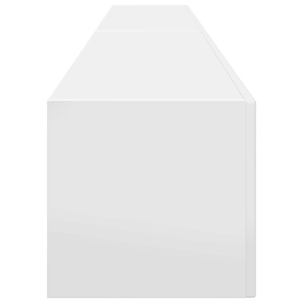TV Wandkast 2 pcs Glanzend Wit 60 x 31 x 29.5 cm Bewerkt hout