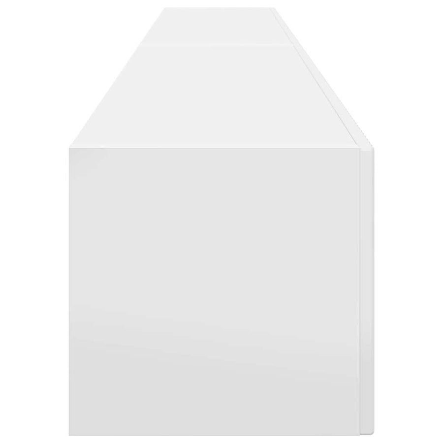 TV Wandkast 2 pcs Glanzend Wit 60 x 31 x 29.5 cm Bewerkt hout