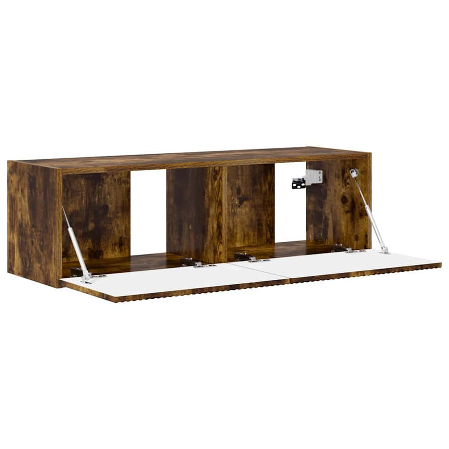 TV Wandkast Gerookt eiken 60 x 31 x 29.5 cm Bewerkt hout