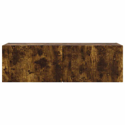 TV Wandkast Gerookt eiken 60 x 31 x 29.5 cm Bewerkt hout