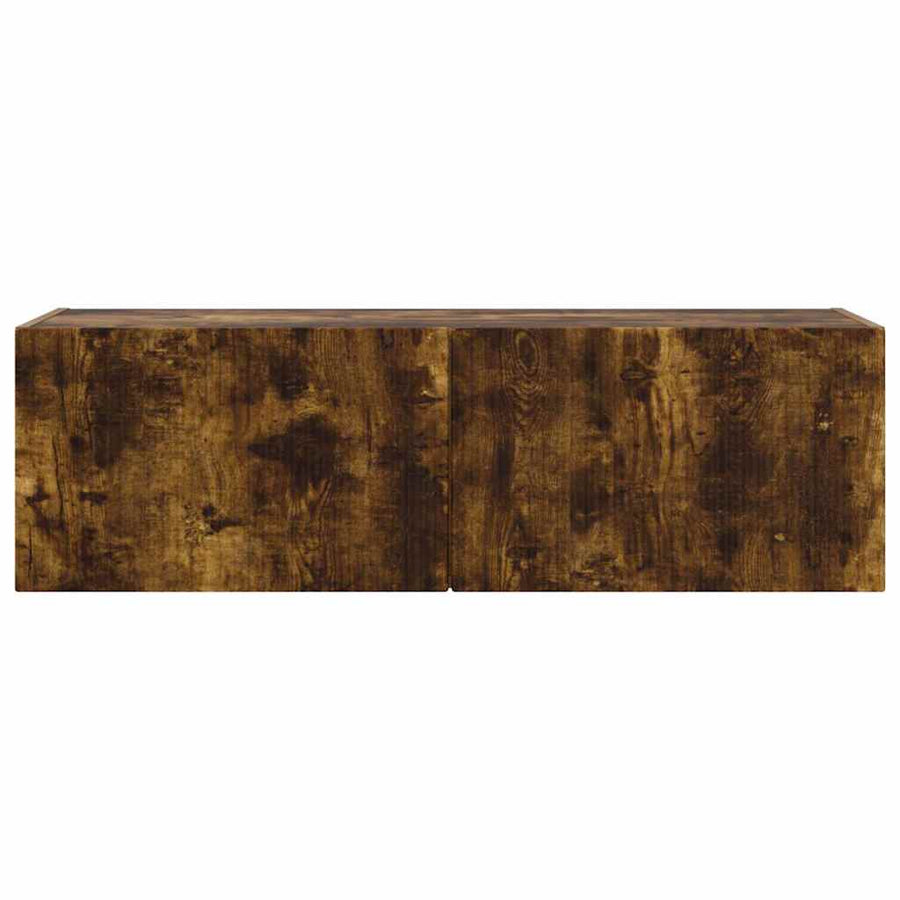 TV Wandkast Gerookt eiken 60 x 31 x 29.5 cm Bewerkt hout