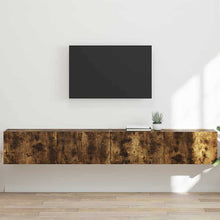TV Wandkast 2 pcs Gerookt eiken 60 x 31 x 29.5 cm Bewerkt hout