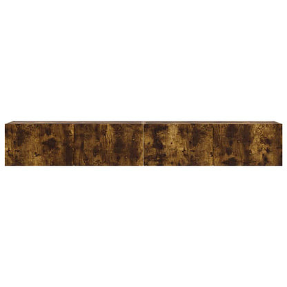TV Wandkast 2 pcs Gerookt eiken 60 x 31 x 29.5 cm Bewerkt hout