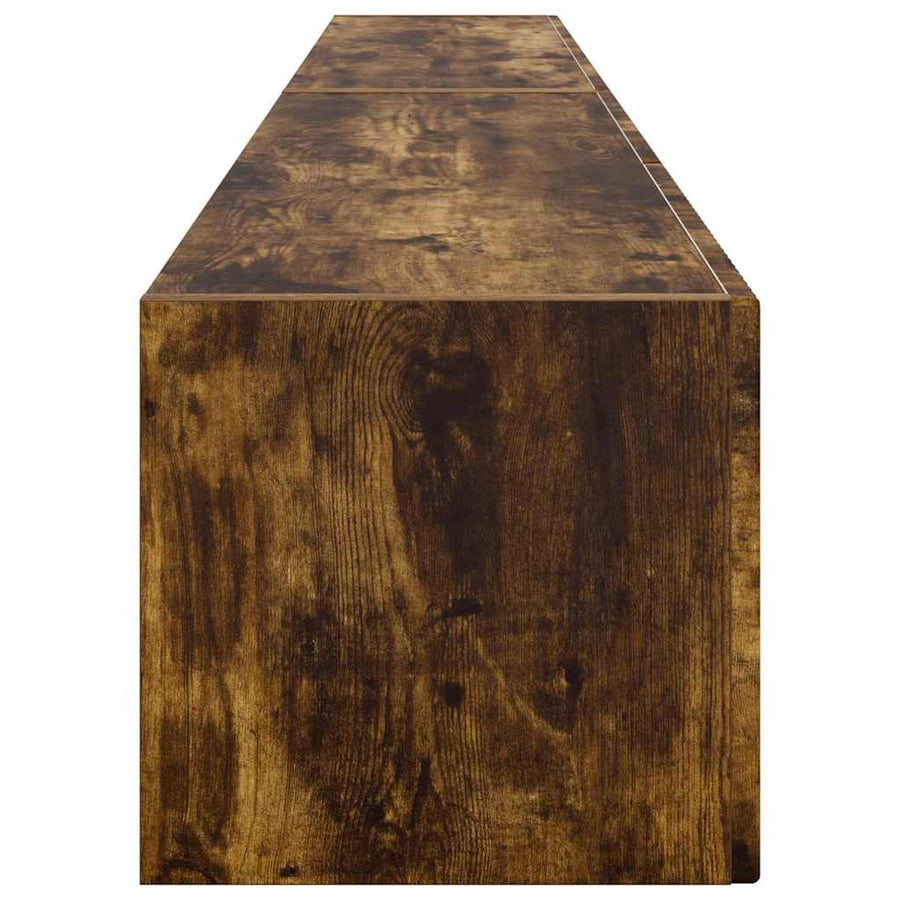 TV Wandkast 2 pcs Gerookt eiken 60 x 31 x 29.5 cm Bewerkt hout