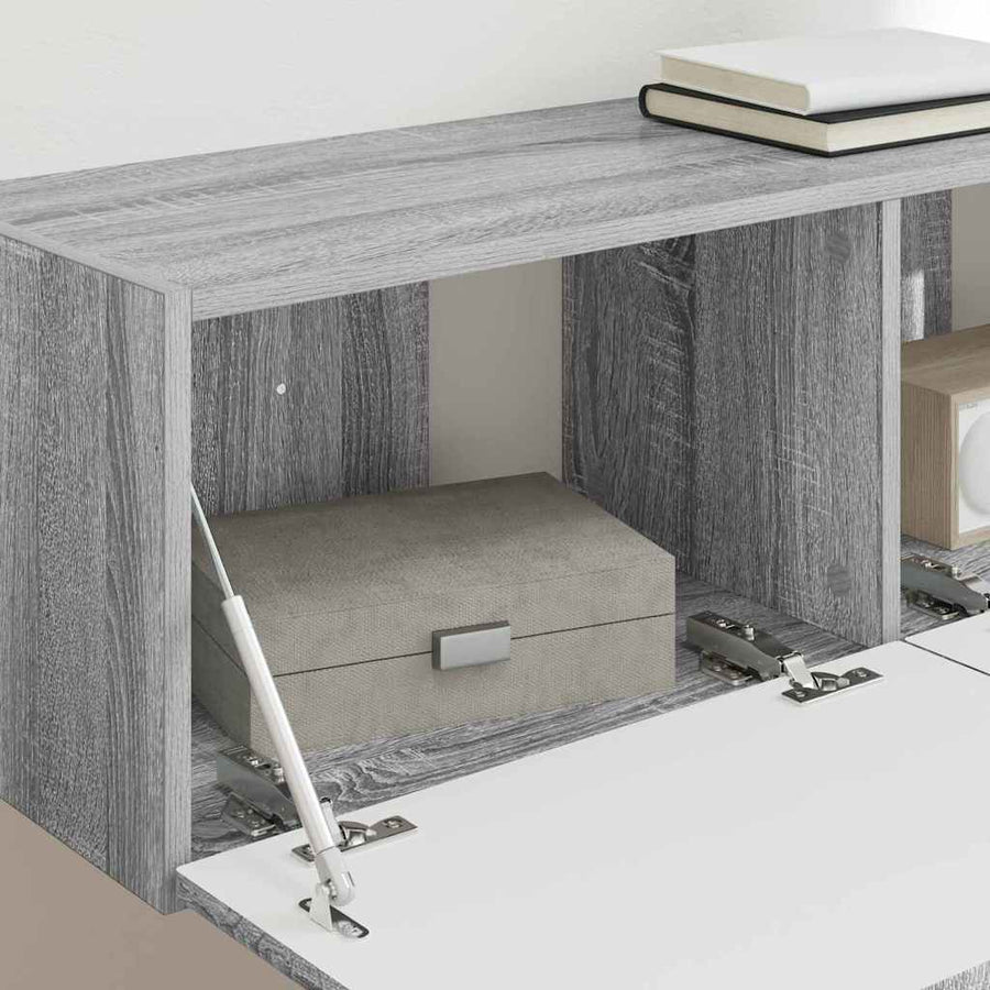 TV Wandkast 2 pcs Grijs Sonoma 60 x 31 x 29.5 cm Bewerkt hout