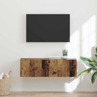 Tv wandkast 98x31x29,5 cm oud hout bewerkt hout