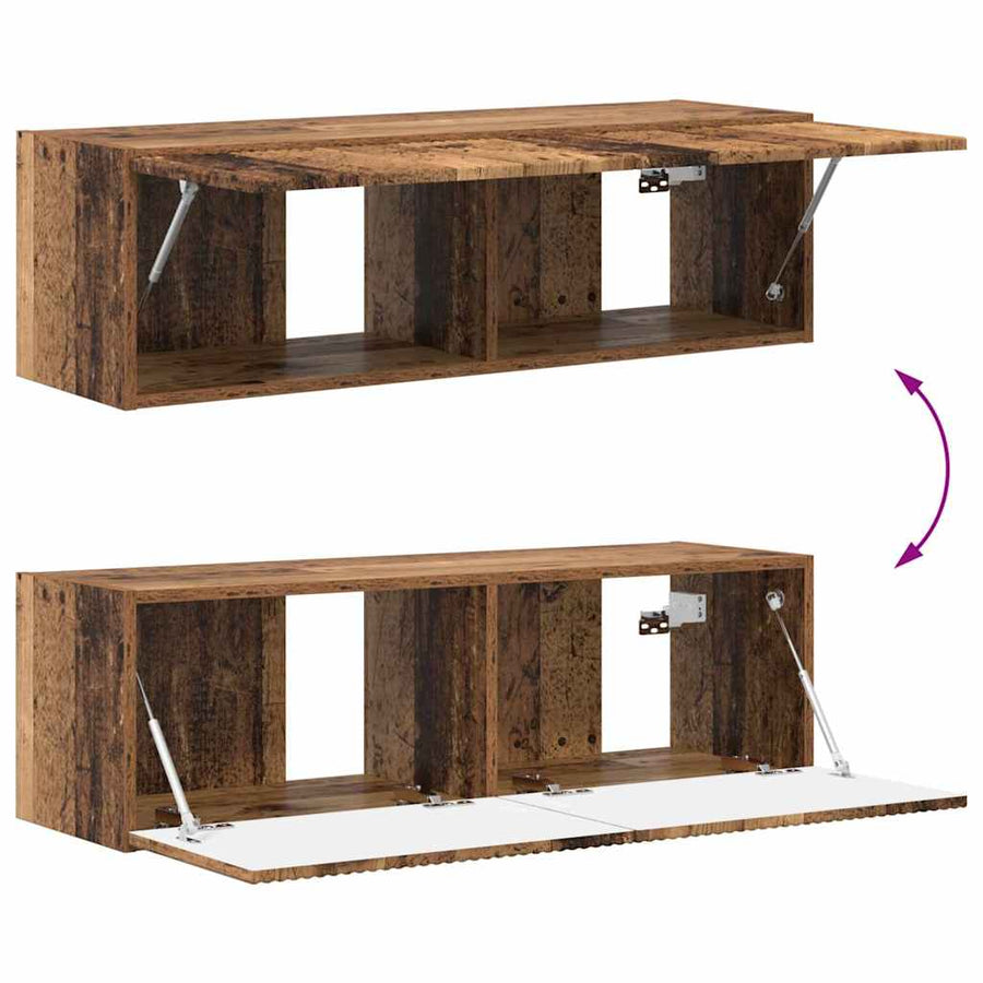 TV Wandkast Oud Hout 60 x 31 x 29.5 cm Bewerkt hout