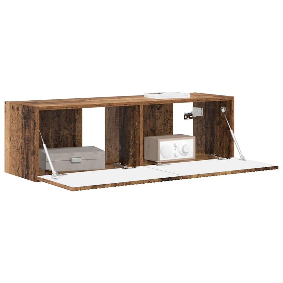 TV Wandkast Oud Hout 60 x 31 x 29.5 cm Bewerkt hout