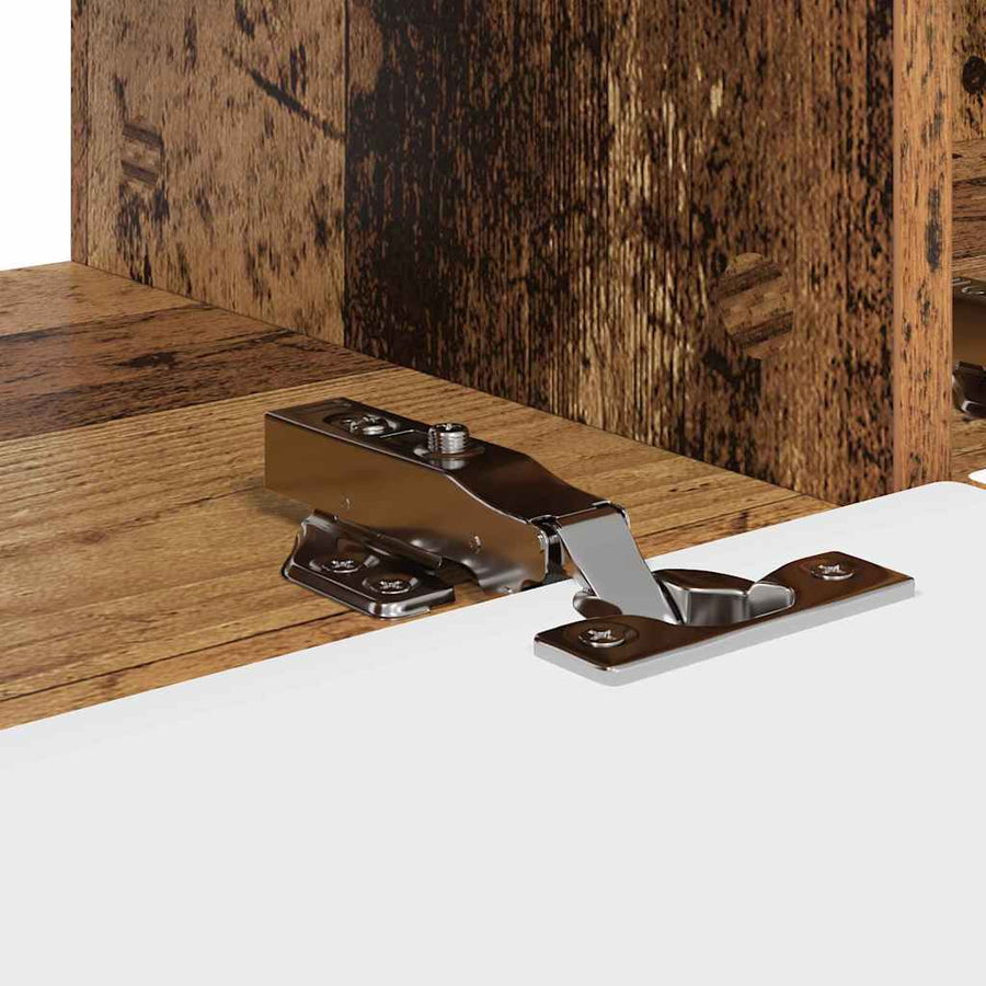 TV Wandkast 2 pcs Oud Hout 60 x 31 x 29.5 cm Bewerkt hout