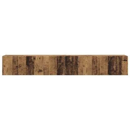 TV Wandkast 2 pcs Oud Hout 60 x 31 x 29.5 cm Bewerkt hout