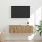 Tv wandkast ambachtelijk eiken 98x31x29,5 cm