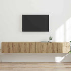 TV wandkast 2 stuks 98x31x29,5 cm bewerkt hout